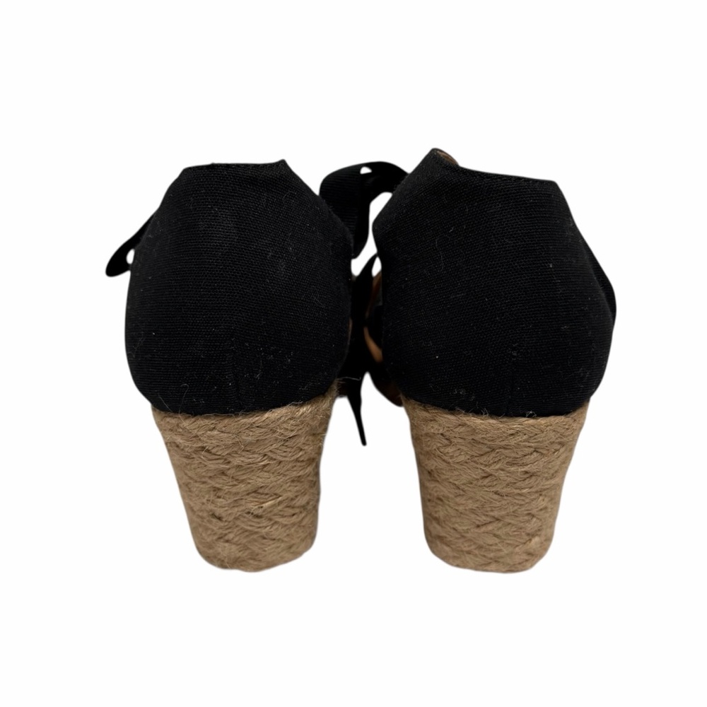 Vionic Solid Black/Tan Canvas Wedges - image 2